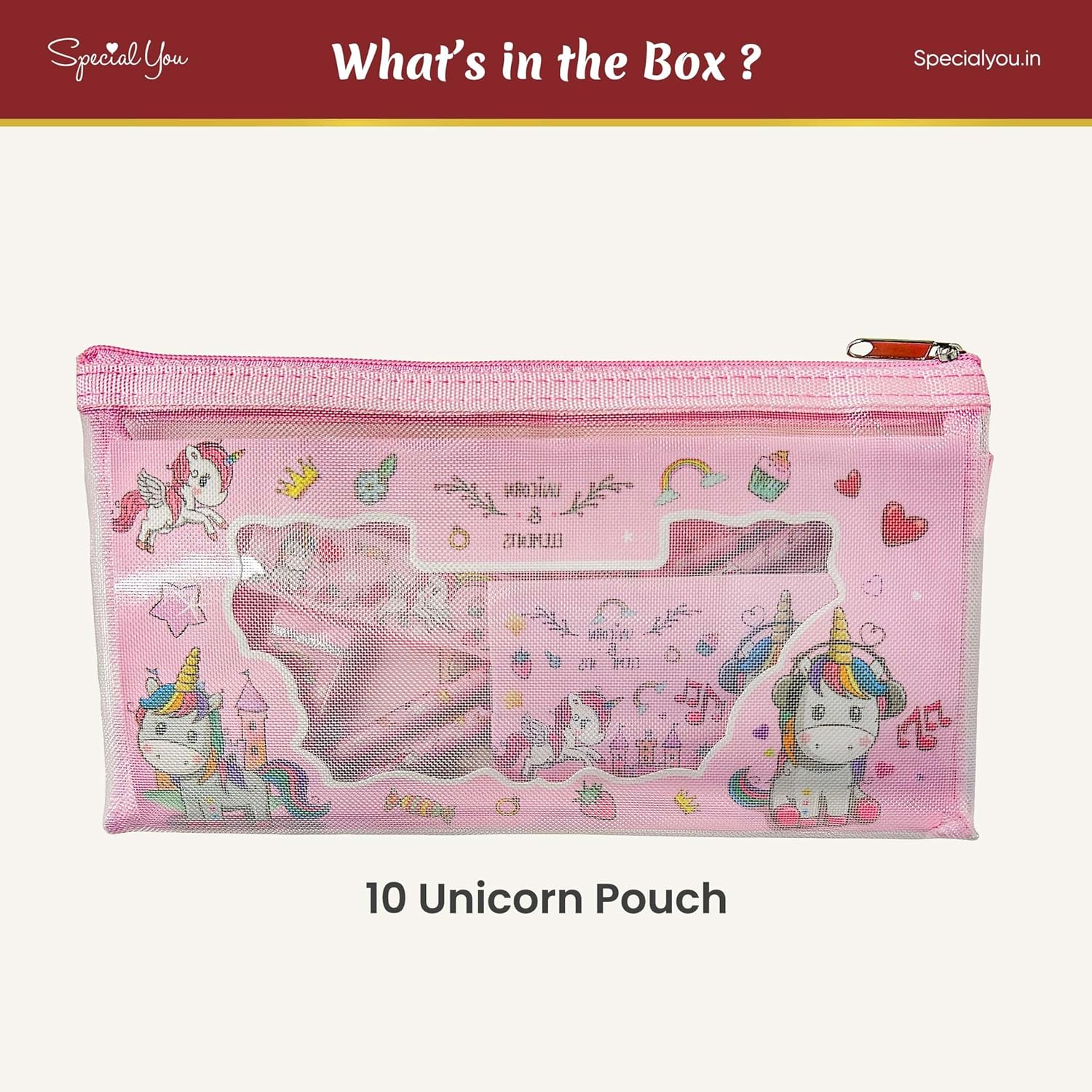 Unicorn Pencil Pouch 5 Pcs
