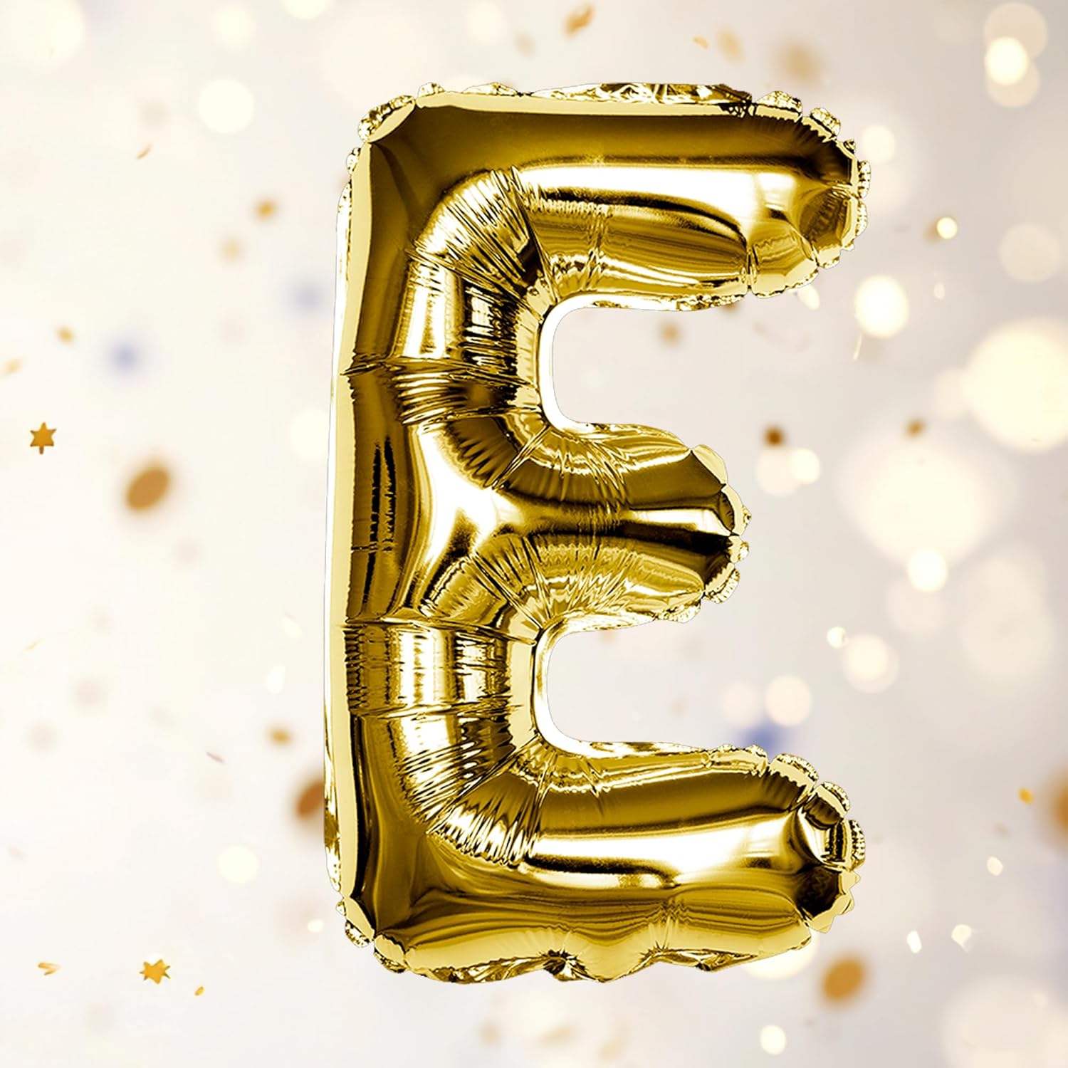 Gold E Letter Foil Balloon
