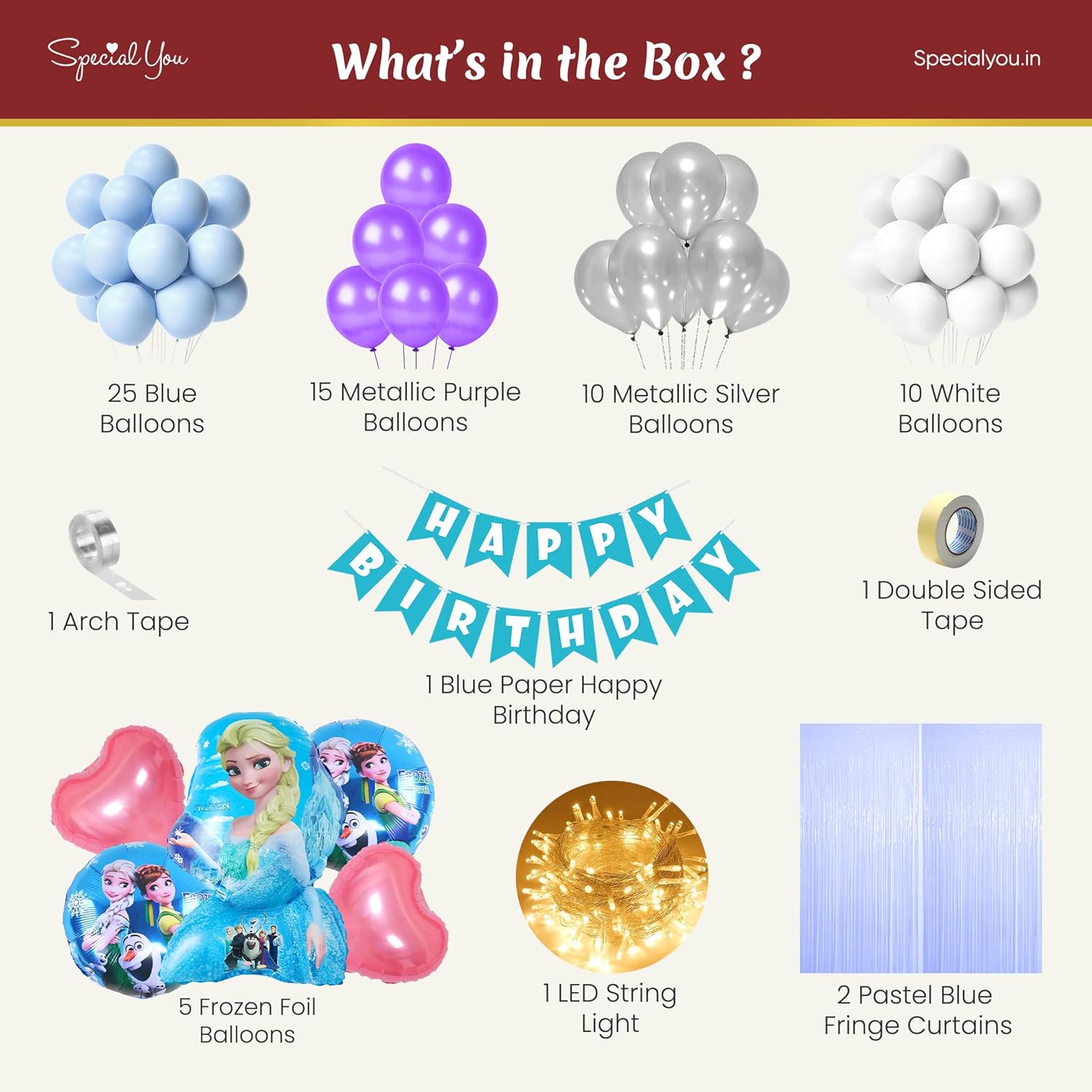 Frozen Theme DIY Birthday Party Decor Combo