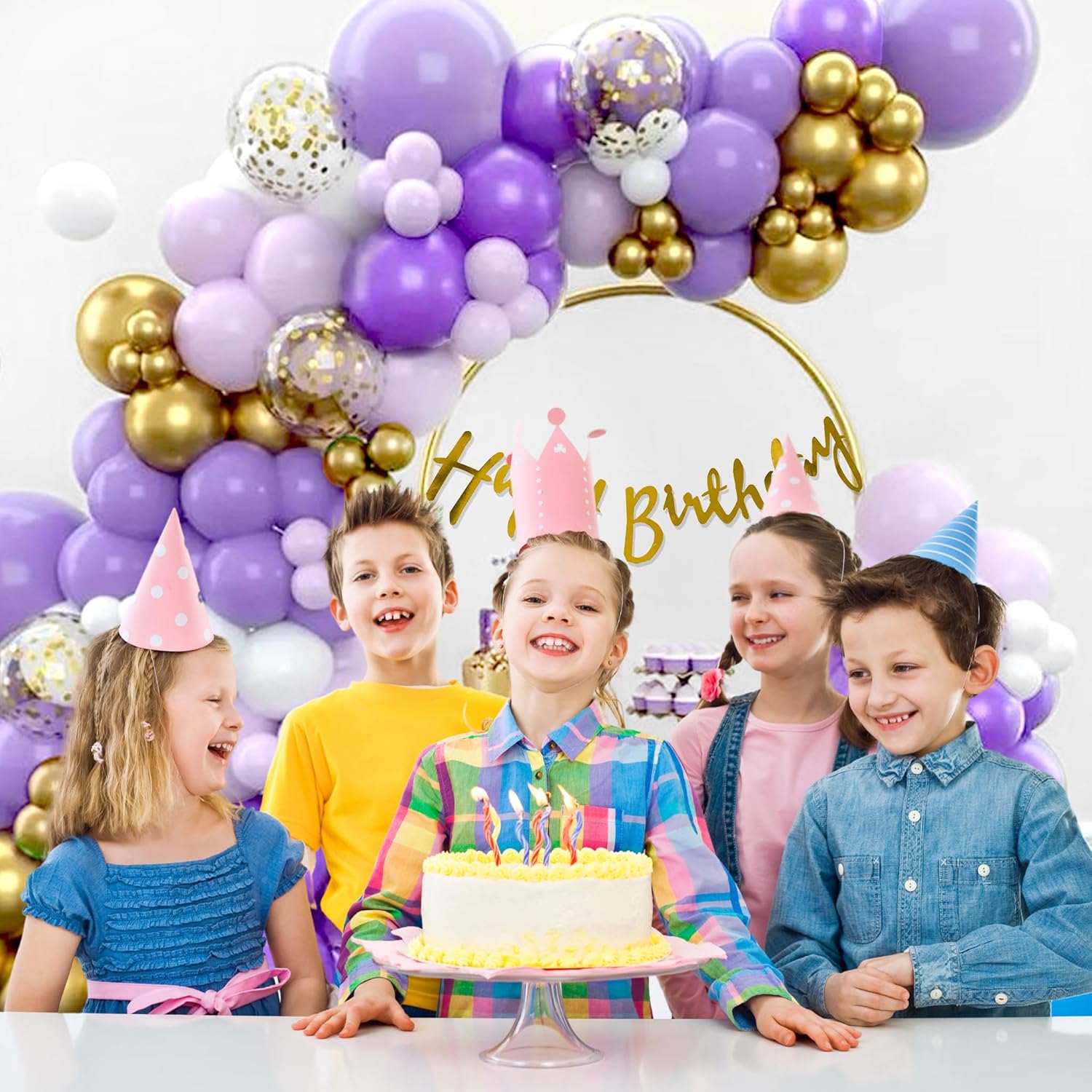 Pastel Purple Theme Balloons for Birthday