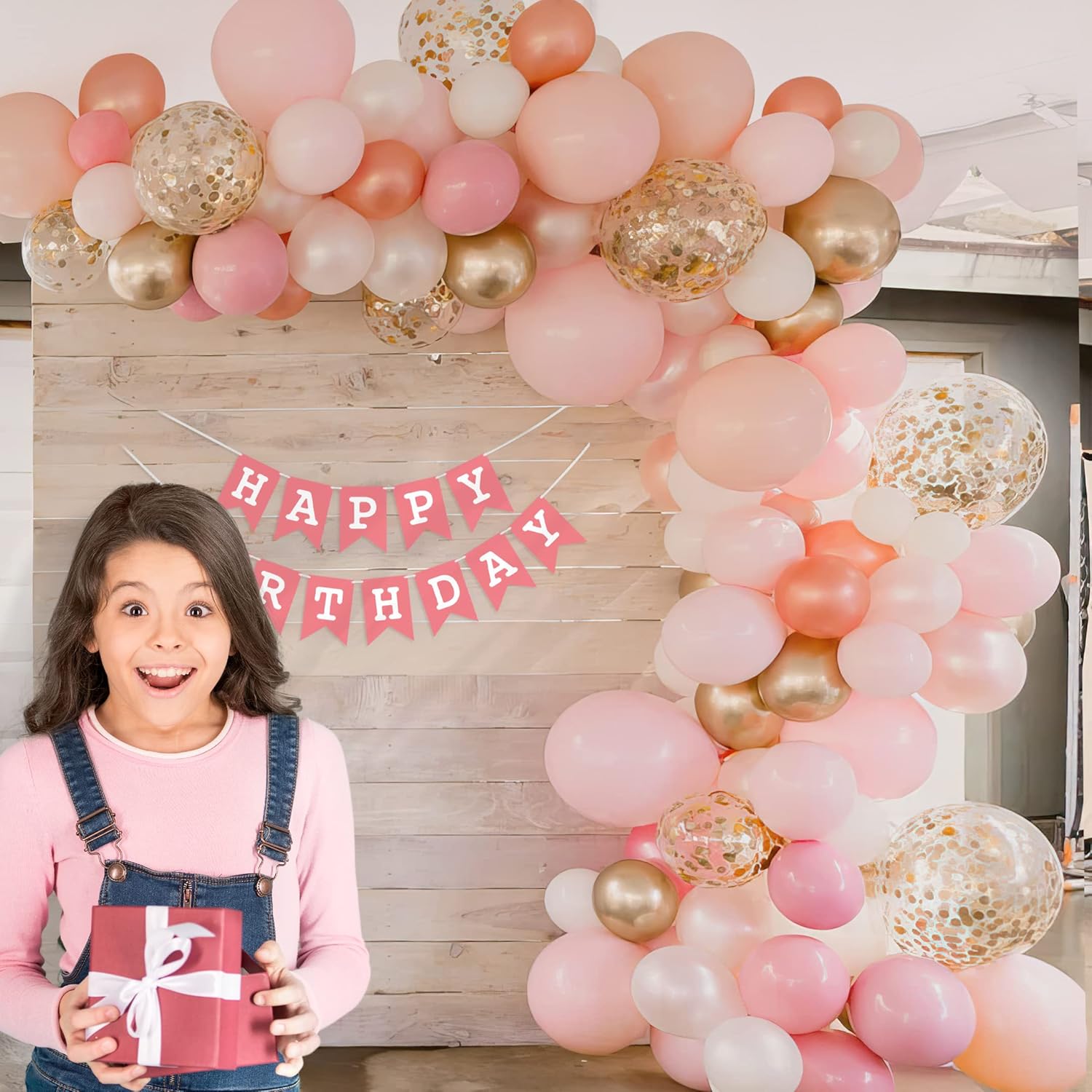 Pink & Rosegold Birthday Decoration Kit