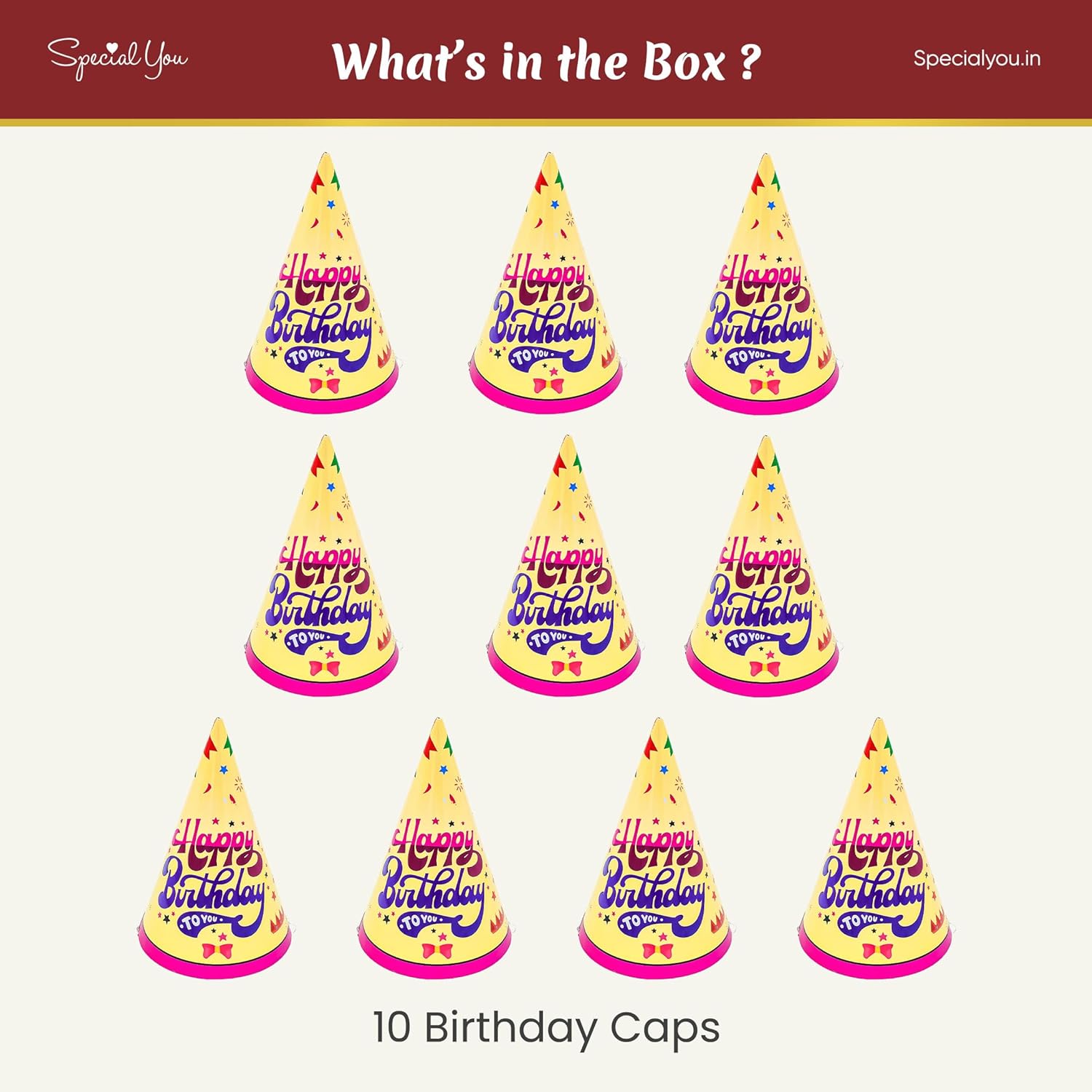10 birthday caps