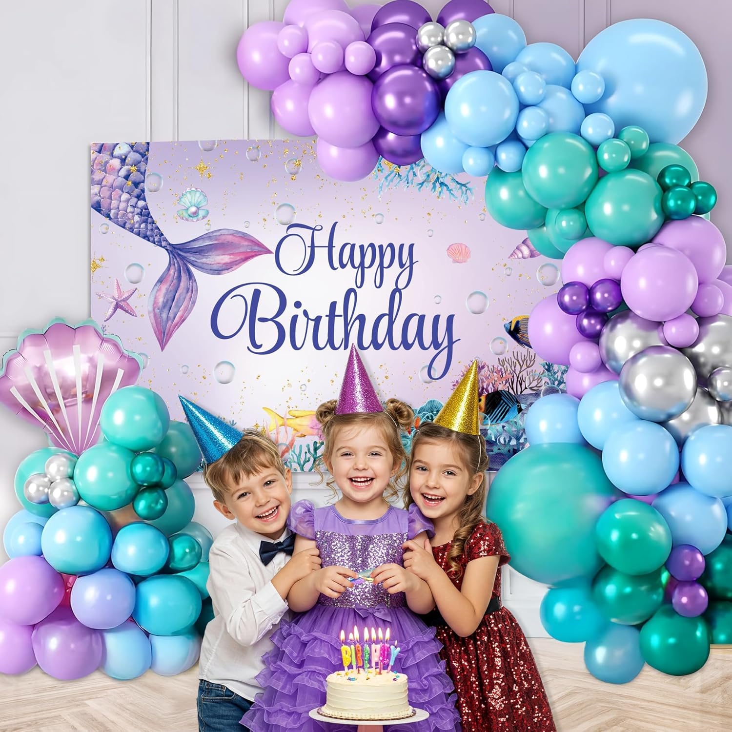 Mermaid Theme Birthday Decorations- 59 Pcs