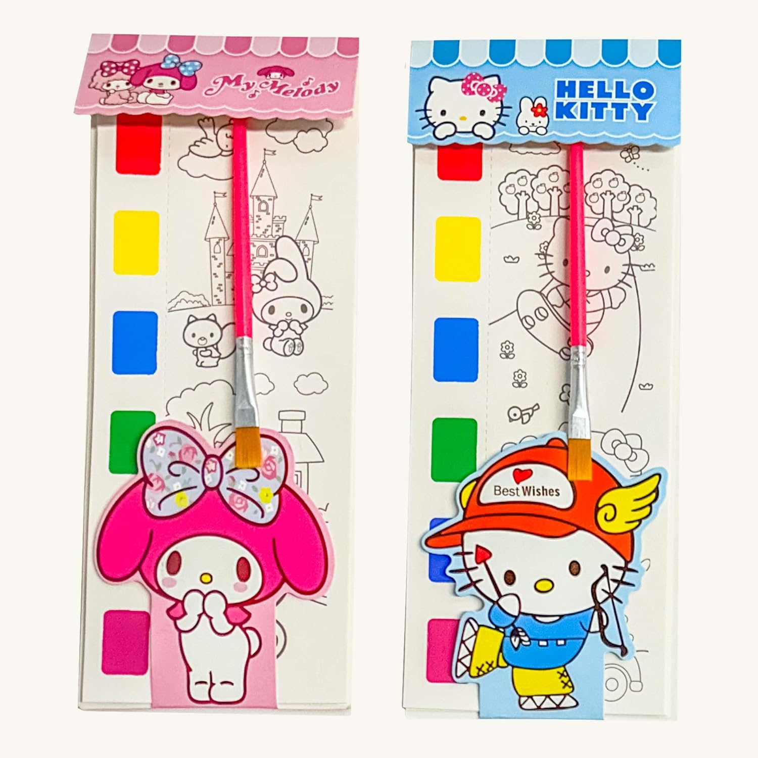 Hello Kitty Watercolor Painting Sheets