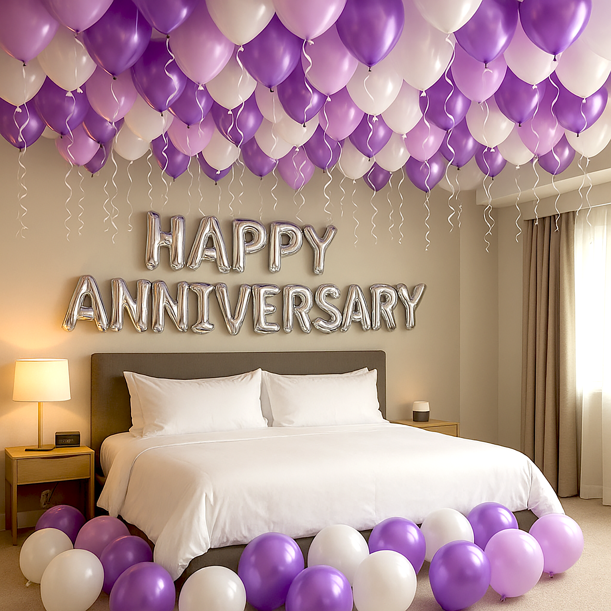 Purple theme " Happy Birthday " Decoration
