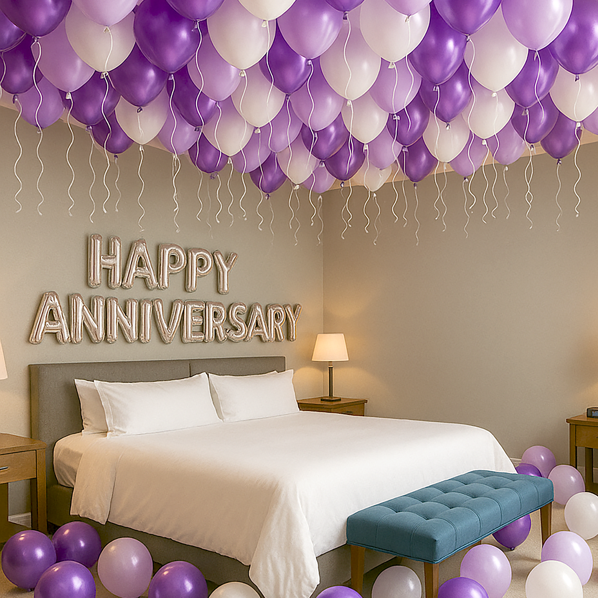 Purple theme " Happy Birthday " Decoration