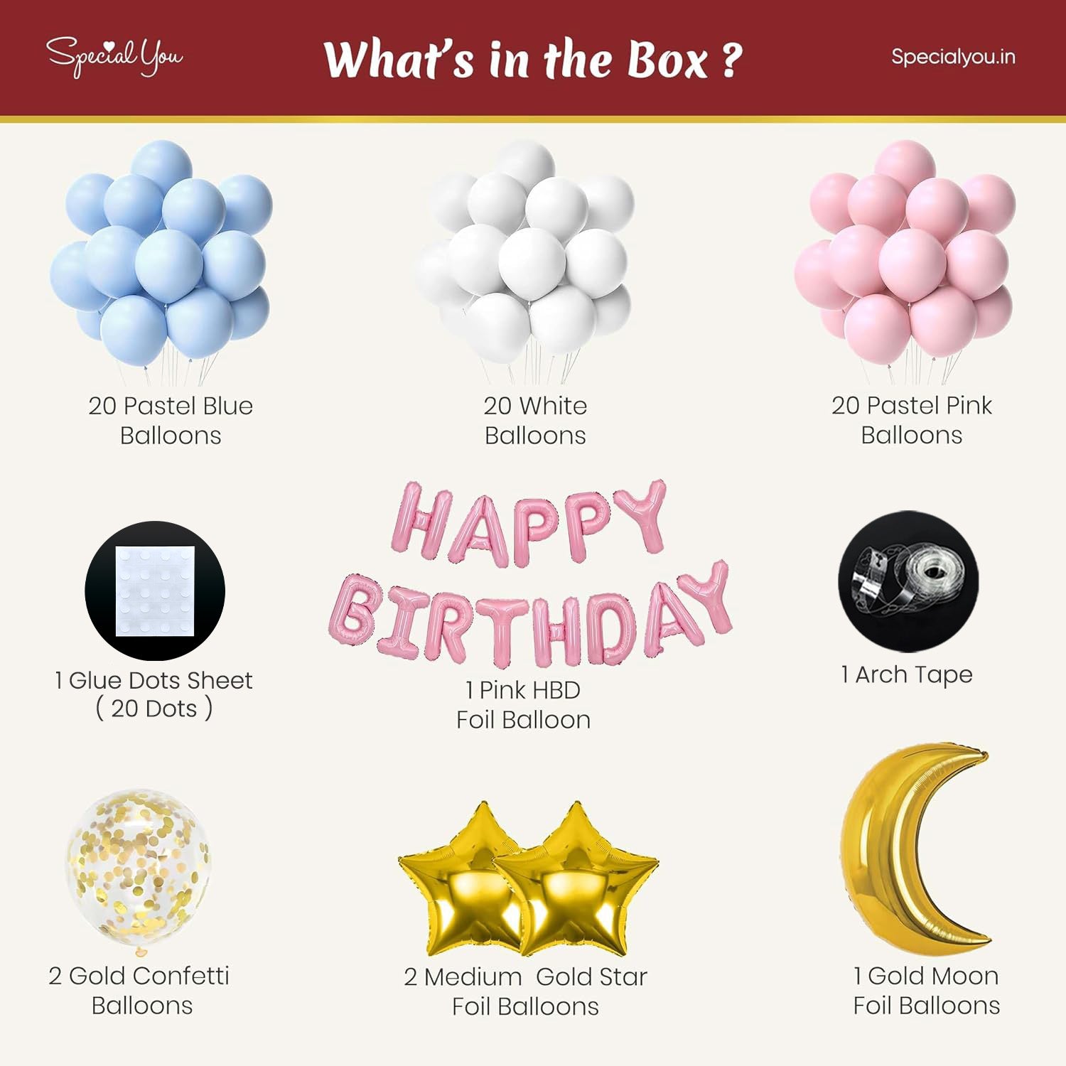 Star & moon birthday decor kit