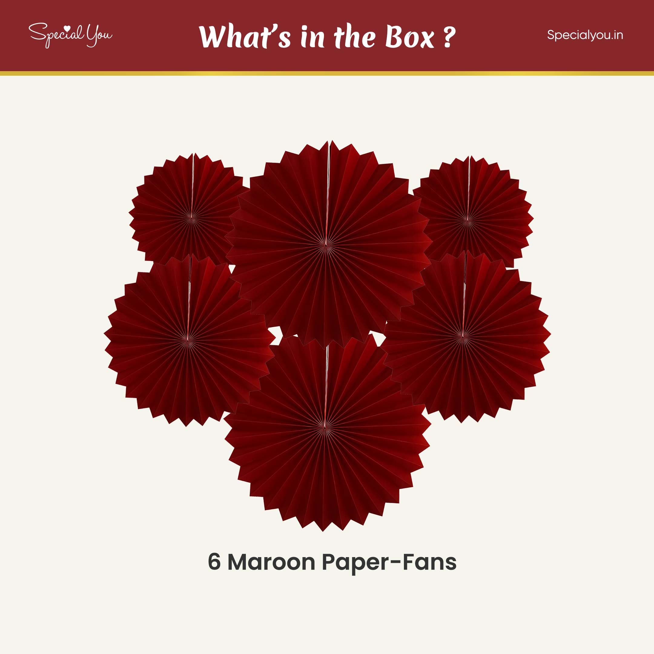 6 paper fans
