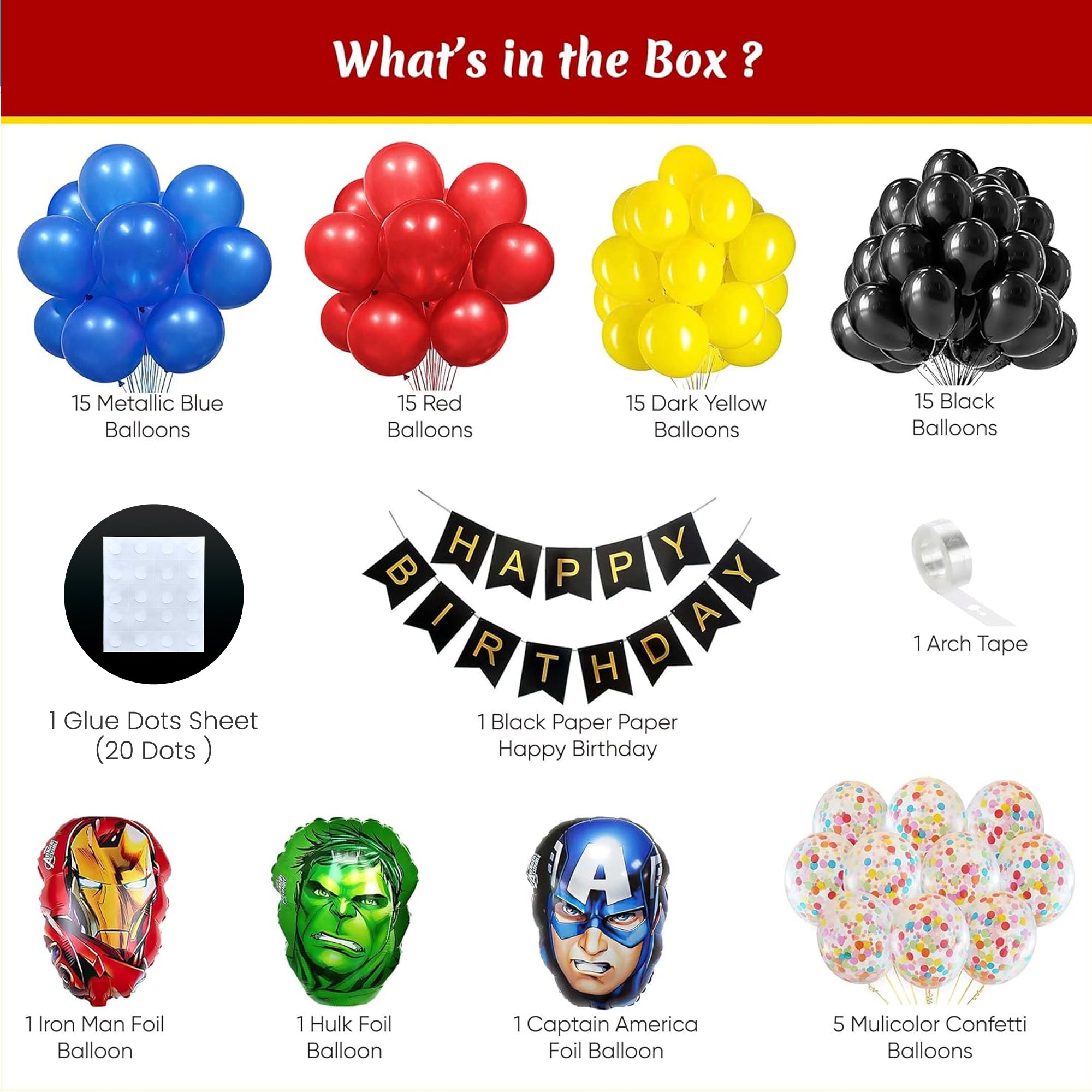 Avengers Theme Birthday Decor kit