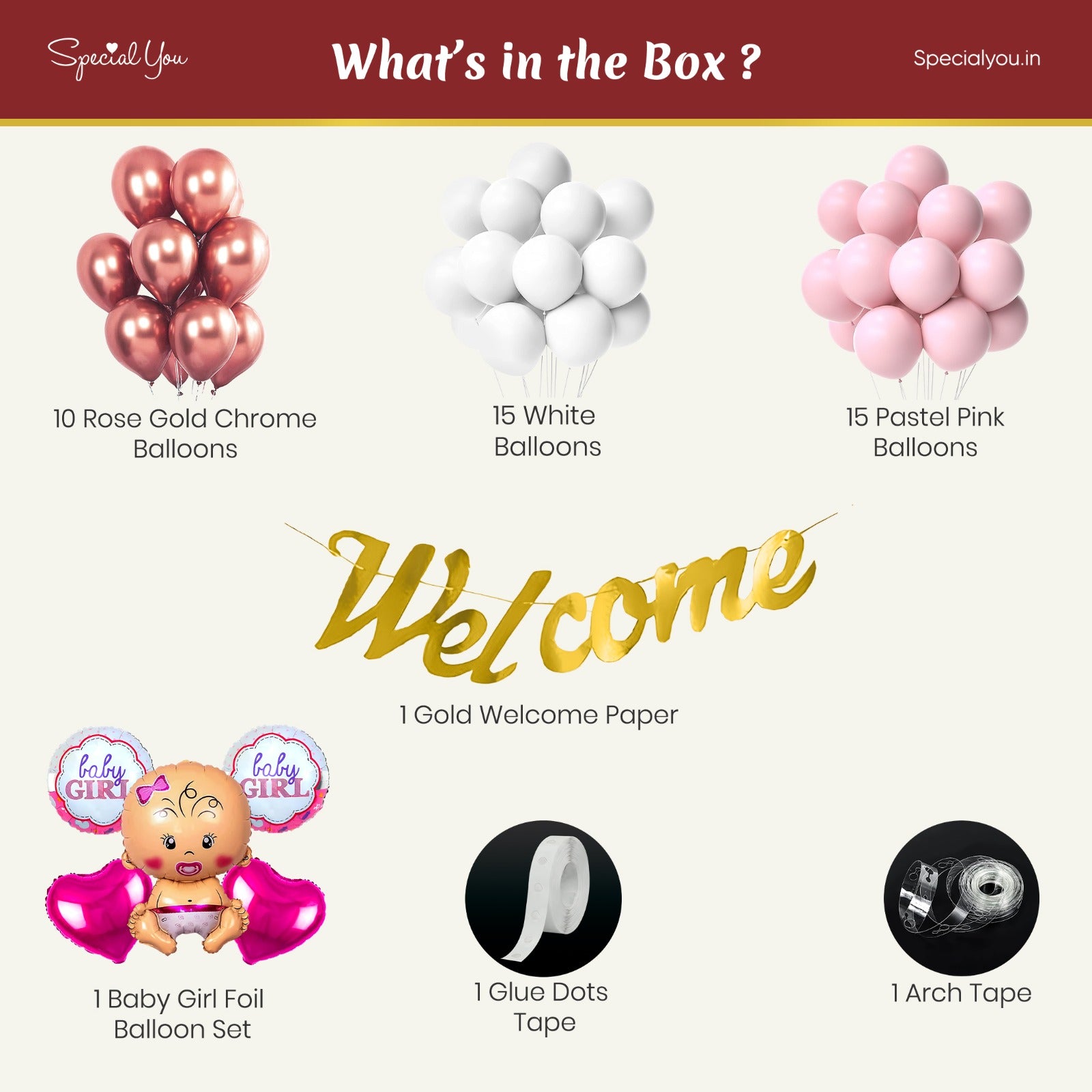 Baby Girl Welcome Decoration Kit