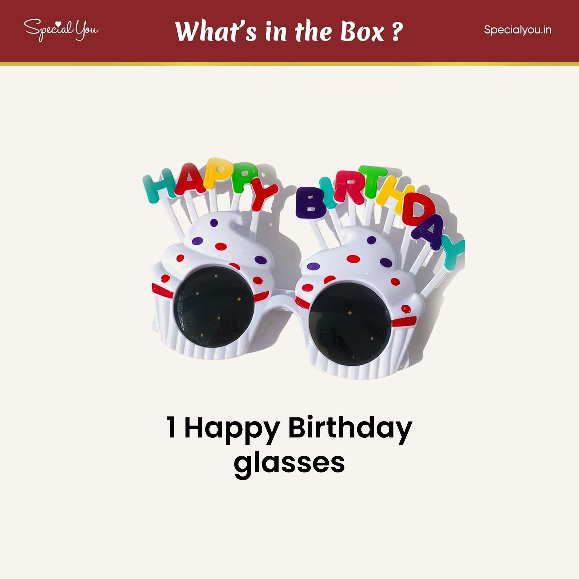 Happy Birthday Cup Cake Goggles