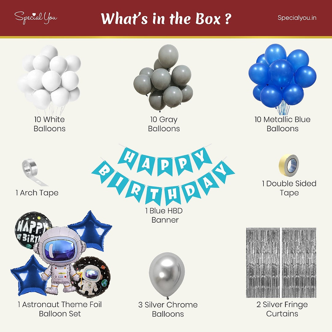 Astronauts starring a space theme with DIY Birthday Kit