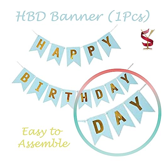 Blue theme Happy Birthday decor