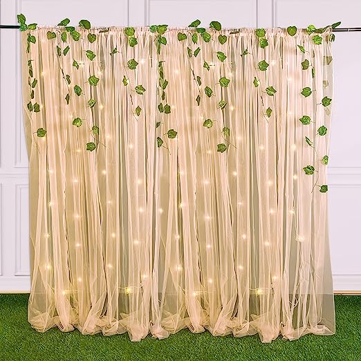Aesthetic Home Décor with Peach Curtain