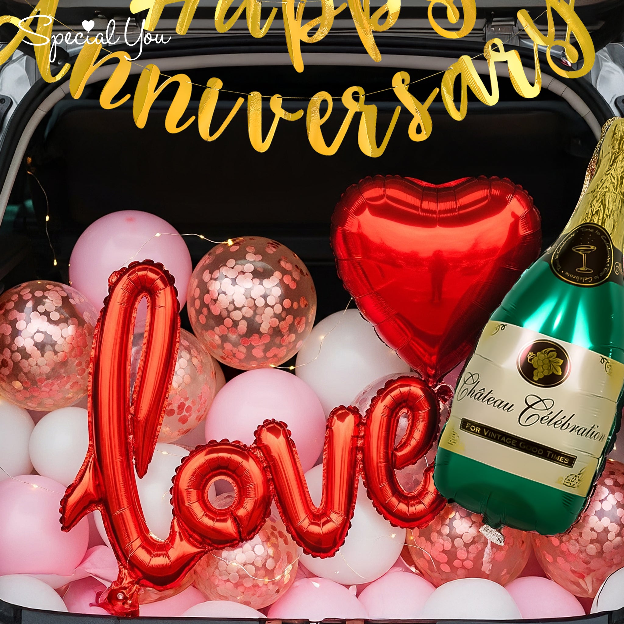 Champagne Love Car Boot Decoration