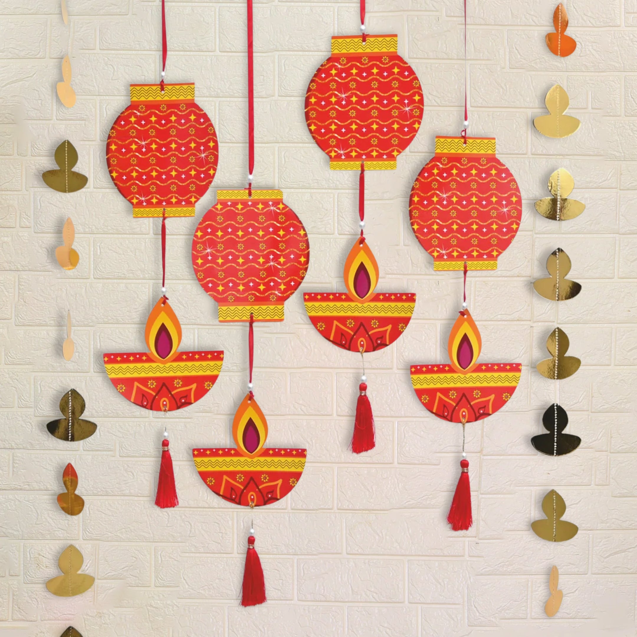 Diya Lamp Frill Hanging for Diwali