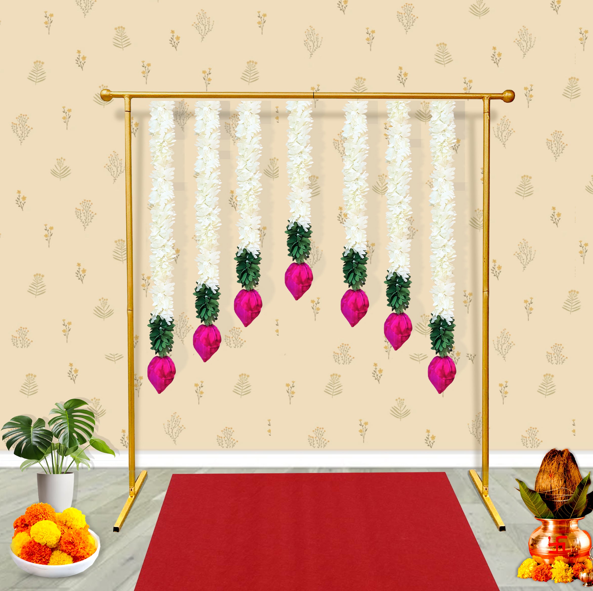 Rectangular Metal Golden Stand (2.5*1.7 ft)