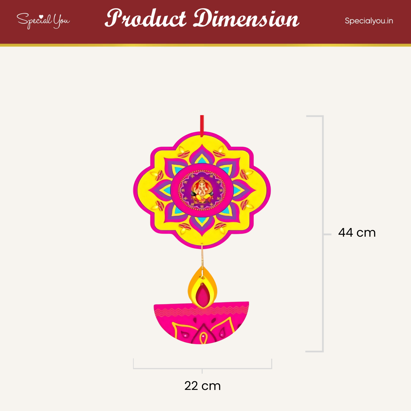 Hanging Paper Diyas for Home, Office Decoration