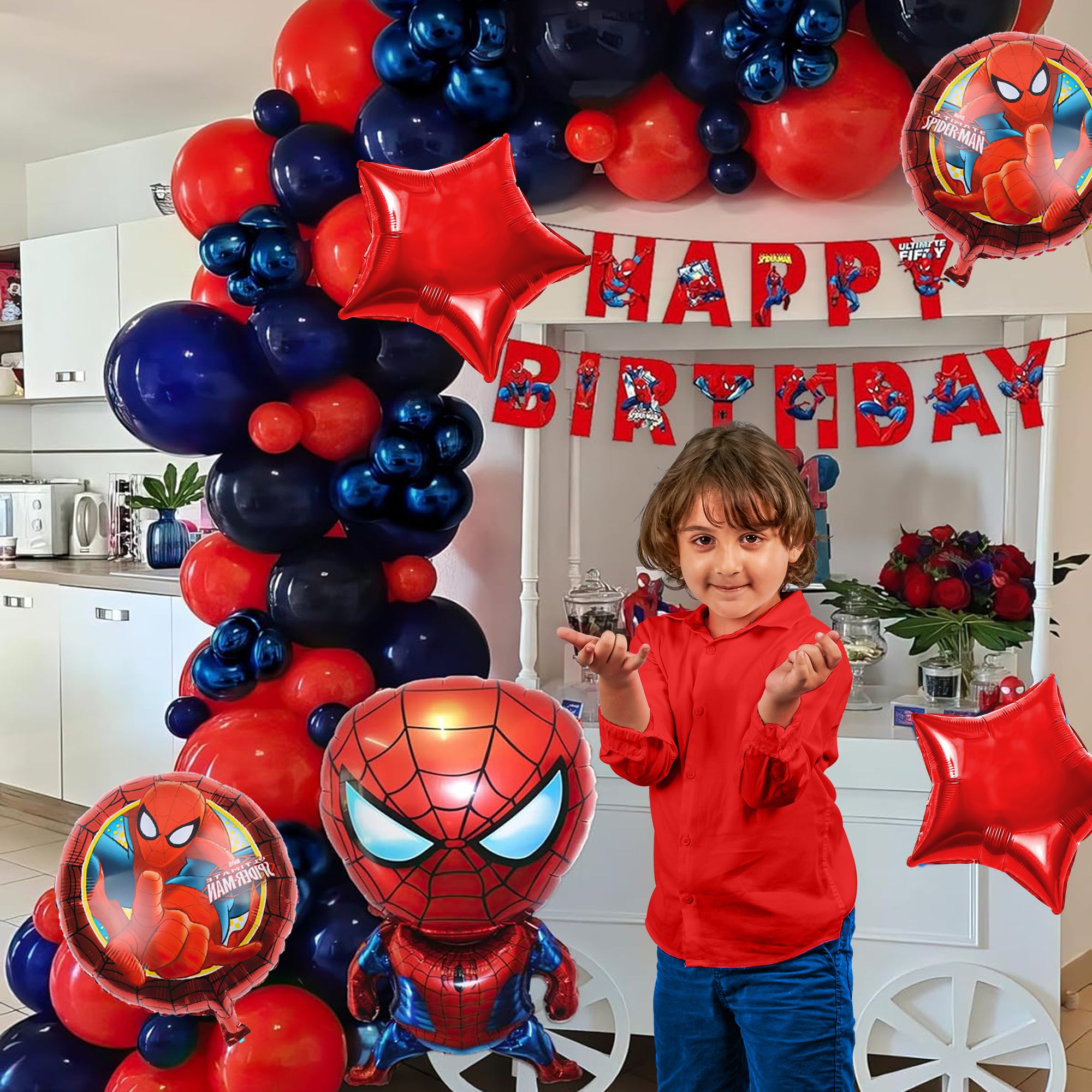 Spiderman theme birthday decoration Kit